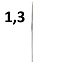 картинка Крючок вязальный нержавеющая сталь, 13,5 см от интернет магазина www.vyazunchic.ru