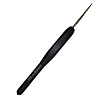 картинка Крючок вязальный, алюминиевый с пластиковой черной ручкой, 13,5 см от интернет магазина www.vyazunchic.ru