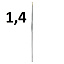 картинка Крючок вязальный нержавеющая сталь, 13,5 см от интернет магазина www.vyazunchic.ru